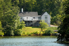 A view of the residence from across Lake Lanier.