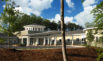 Thumbnail of A photograph of the Smith Phayer Hospice House showing the main entrance and chapel to the right. Click to view larger image.