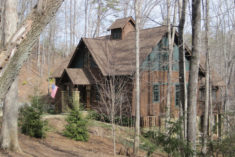 A view from the street of this private residence’s main entrance.
