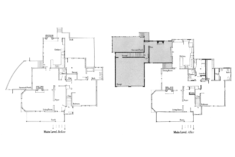 Floor plan showing the before and after layouts.